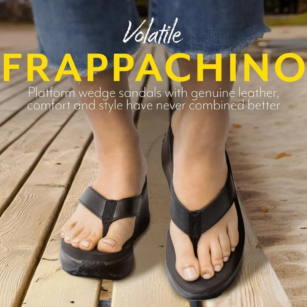 Volatile Black Platform Sandals - Picture 2 of 8